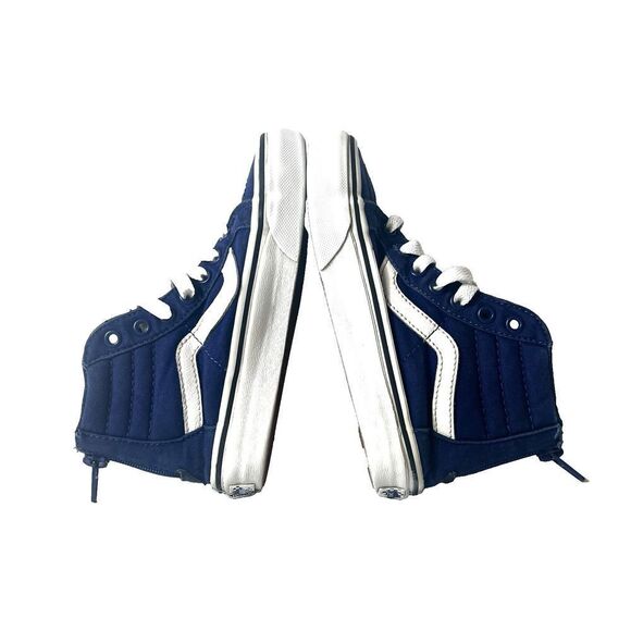 Vans Off The Wall Sk8 Little Kids Size 13 Navy Blue Sneaker Shoe Zip Up High Top - Picture 7 of 11
